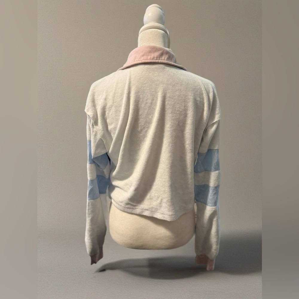 SO Light Blue and Cream Cozy Top - Picture 5 of 5